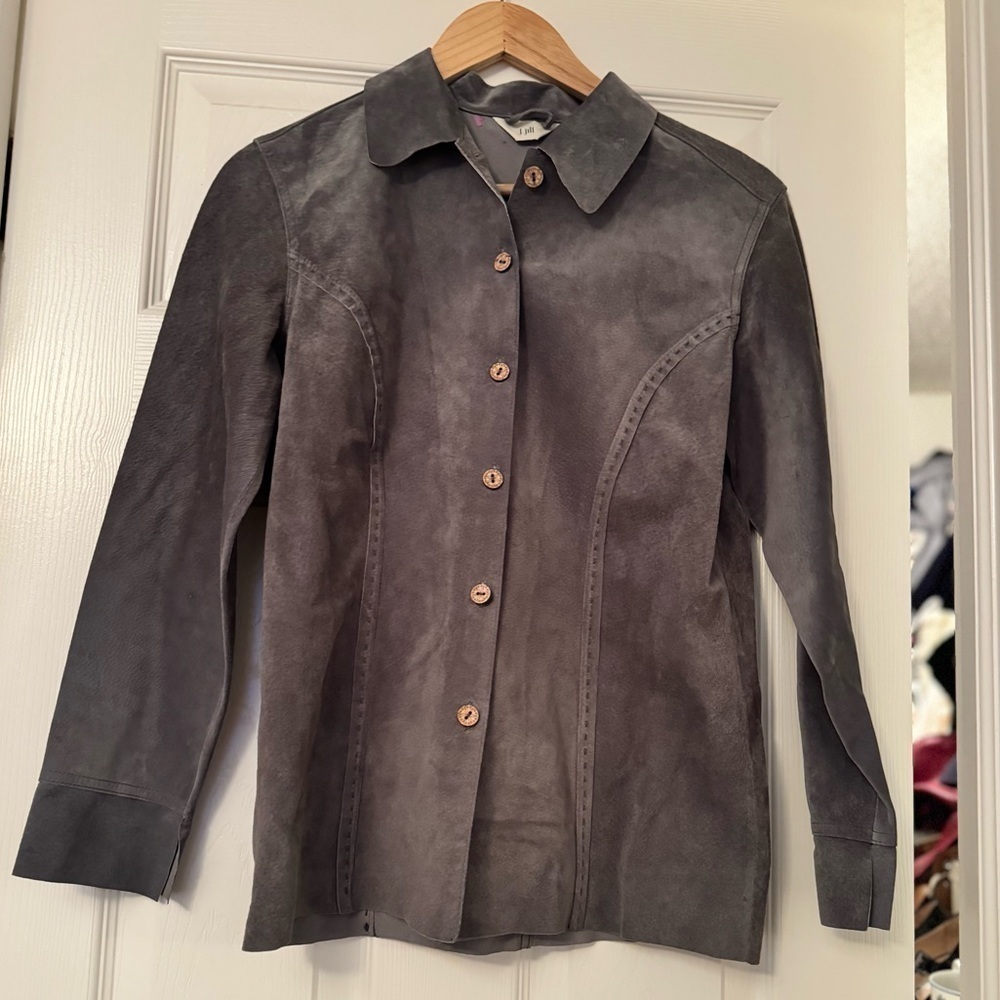 J-Jill buttoned leather top